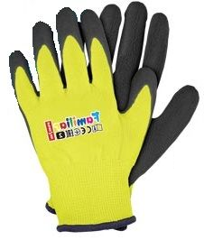 Rękawice powlekane lateksem robocze wysoka manualność ochronne uniwersalne porowata struktura odporne na detergenty i kwasy Reis rozmiary dla całej rodziny FAMILIAR