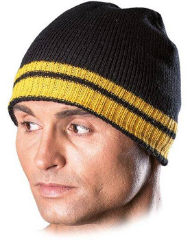 Czapka zimowa ochronna CZPAS czarno-niebieska