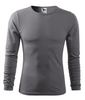Koszulka męska z długim rękawem FIT-T bawełniana kolor stalowy