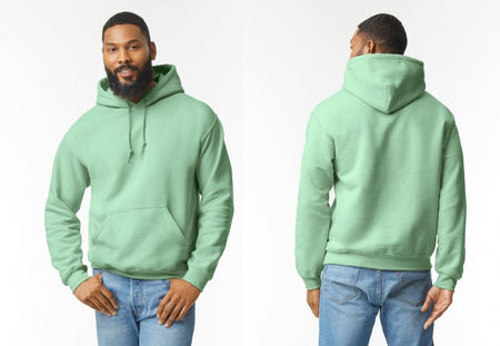 Bluza robocza sportowa z kapturem kangurek GILDAN HEAVY Blend ze ściągaczami czarny