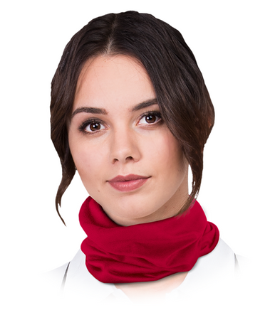 Komin opaska szeroka unisex BAND uniwersalna CZERWONA,opaska bezszwowa o szerokim zastosowaniu