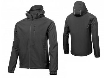 Kurtka softshell z kapturem czarna Hoegert DITTER