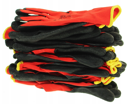 Rękawice robocze wampirki czerwono-czarne Art Mas RWNYL B+R