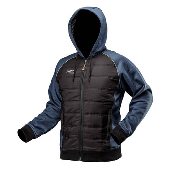 Bluza robocza ocieplana dziana z kapturem softshell ze sciągaczami strefy odblaskowe NEO Tools 81-556