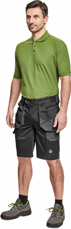 Spodenki szorty robocze profesjonalne krótkie spodnie wytrzymałe TRIFIBETEX czarna Cerva DAYBORO