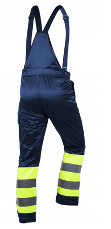 Ogrodniczki robocze NEO, ostrzegawcze, granatowe, klasa 1 81-779