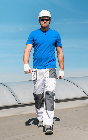 Spodnie robocze NEO białe, malarskie 81-120