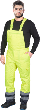 Spodnie ogrodniczki BLUE YELLOW B ostrzegawcze 