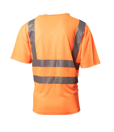 Koszulka odblaskowa T-shirt ostrzegawczy bluzka z pasami odblaskowymi pomarańczowa BRIXTON FLASH