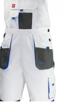 Spodnie robocze CLASSIC White, ogrodniczki malarskie
