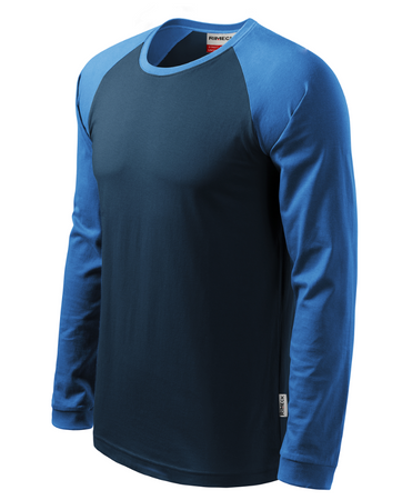 Koszulka RIMECK 130 z długim rękawem dwukolorowa granatowa
