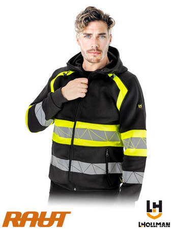 Bluza robocza z kapturem ostrzegawcza męska L.HOLLMAN RAUT