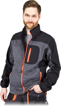 Bluza ochronna rozpinana męska REIS FORECO szara czarna