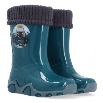 Kalosze dziecięce deszczowe śniegowe wodoodporne odblaskowe PVC Demar TWISTER LUX 0403C