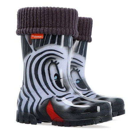 Kalosze dziecięce ocieplane DEMAR ZEBRA 0038S1