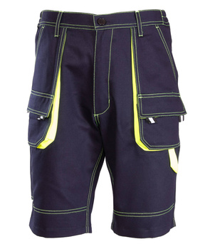 Spodnie krótkie spodenki szorty robocze| BRIXTON SPARK (granatowo-żółte)) [ASKS]