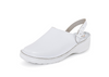 Klapki profilaktyczne buty ortopedyczne skóra biała ELSA