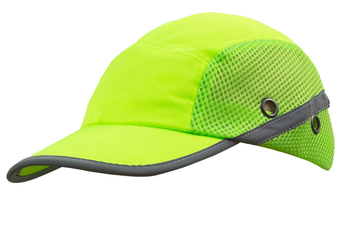 Czapka robocza odblaskowa regulowana rzepem żółta fluo CZflash- MESH
