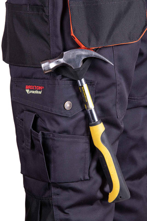 Spodnie robocze ogrodniczki ocieplane na szelkach BRIXTON PRACTICAL grafitowe