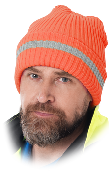 Czapka ochronna zimowa ocieplana CZREFLECT-S PSI pomarańczowa