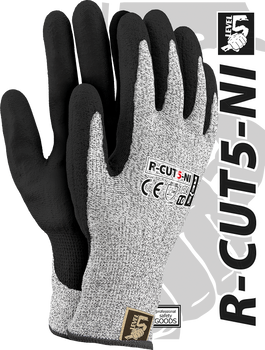 Rękawice ochronne wykonane z przędzy HDPE powlekane nitrylem R-CUT5-NI
