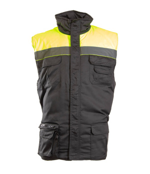 Bezrękawnik roboczy kamizelka ocieplana z odblaskiem BRASS VISION