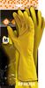 Rękawice kauczukowe floki odporne na detergenty robocze flokowane ochronne gumowe ochrona dłoni rękawice gospodarcze Reis RFROSEY żółte