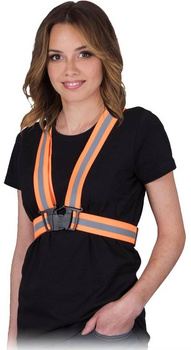 Szelki gumowane z pasami odblaskowymi kamizelka| KOS-STRAPE P