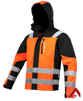 Kurtka softshell bhp odblask flash Classic-VIS pomarańczowy fluo z pasami odblaskowymi