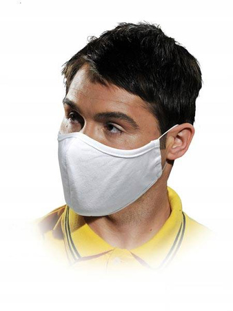 Półmaska maska bawełniana ochronna MAS-SAFER biała uni