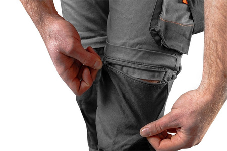 Spodnie robocze bawełna 100% NEO 6w1 ogrodniczki krótkie spodenki 81-321