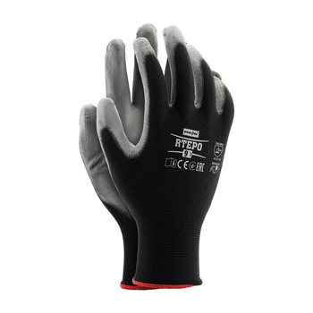 Rękawice robocze uniwersalne powlekane poliuretanem ochrona dłoni ogrodnicze Reis RTEPO BS
