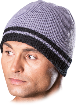 Czapka zimowa ochronna CZPAS jasnoszaro-czarny