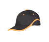 Czapka z daszkiem robocza zapięcie na rzep BASEBALL czarno-pomarańczowa
