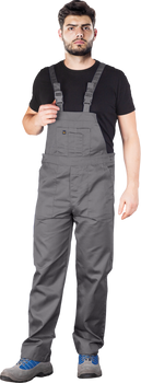 Spodnie robocze szelki ogrodniczki YES-B szare