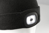 Czapka zimowa z latarką ładowana USB LED czarna Hoegert OTTO