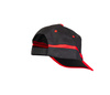 Czapka z daszkiem robocza zapięcie na rzep BASEBALL czarno-czerwona