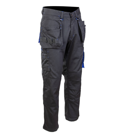 Spodnie robocze do pasa z kontrastową lamówką | Topaz