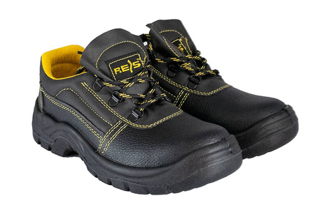 Buty robocze półbuty ochronne ze skóry bydlęcej olejoodporne antyelektrostatyczne antypoślizgowe odporne na przebicia stalowy podnosek S1P SRC Reis BRYES-P-S1P