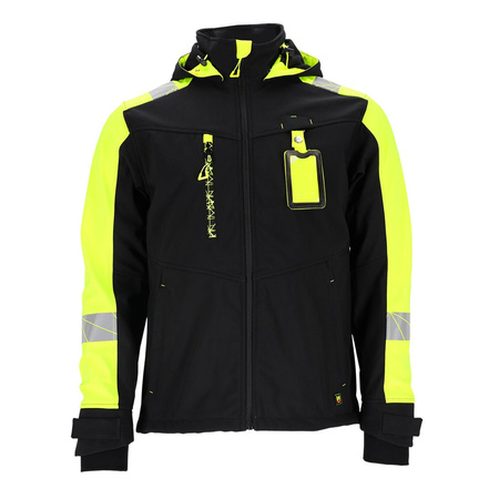 Kurtka softshell robocza z kapturem ostrzegawcza męska L.HOLLMAN RAUT