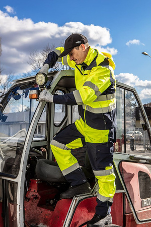 Kurtka robocza ostrzegawcza softshell z polarem NEO 81-700