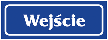 Znak naklejka samoprzylepna WEJŚCIE 9X24