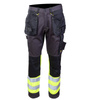 Spodnie robocze ostrzegawcze do pasa odblaskowe fluorescencyjne pasy dużo kieszeni potrójne szwy Polstar SEVEN KINGS FLASH A9SP