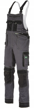 Spodnie robocze ogrodniczki STALCO ALLROUND LINE grafit
