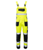 Spodnie robocze ogrodniczki odblask BRIXTON FLASH żółte