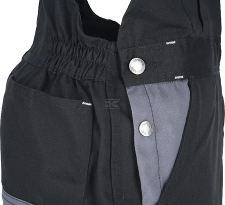 Spodnie ogrodniczki robocze WYTRZYMAŁE Original Kramp czarno-szare