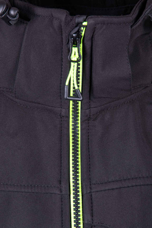 Kurtka ostrzegawcza odblaskowa softshell odpinany kaptur Benefit RIVAL OARS