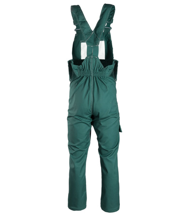 Spodnie na szelkach ogrodniczki ochronne BRIXTON CLASSIC zielone ABOG