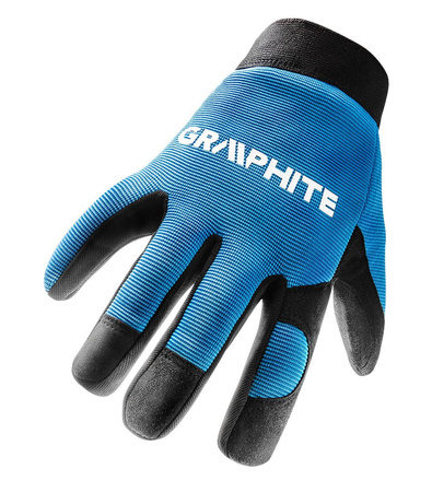 Rękawice robocze ochronne ze skóry syntetycznej GRAPHITE roz. 10