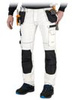 Spodnie ochronne JEANS elastyczne do pasa męskie BIAŁE